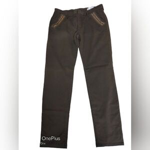 Reiko Olive Green Sandy Ribbon Jeans